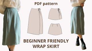 Easy Wrap Skirt | Detailed sewing tutorial for beginners