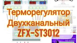 Двухканальный терморегулятор ZFX CT3012 сигнальный двухзонный регулятор температуры  климат контроль