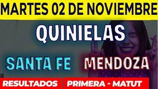 Quinielas Primera y matutina de Santa fé y Mendoza Martes 2 de Noviembre