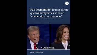 Trump afirmó en el debate que los inmigrantes se están "comiendo a las mascotas" y fue desmentido