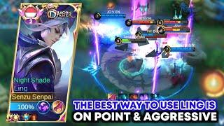THE BEST WAY TO USE LING IS ON POINT & AGGRESSIVE | Ling Mobile Legends