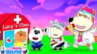 Hurry Up!!! Lucy Opens Her Own Hospital | Wolfoo and Friends | Kids Videos