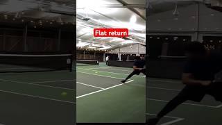 Flat Return #pickleball #unorthodox #pickleballtricks #pickleballtips