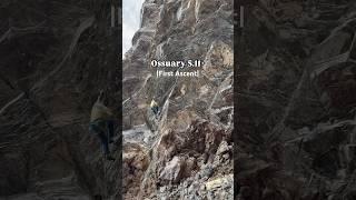 "One mistake, and you’re in the Ossuary… 🪦 5.11+ first ascent!"