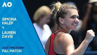 Simona Halep v Lauren Davis Full Match | Australian Open 2018 Third Round