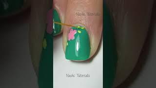 Easy and Simple Flower Nail Art Quick Tutorial #shorts