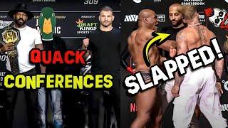 Jon Jones gets ROASTED at UFC 309 Press Conference + Mike Tyson SLAPS Jake Paul!!!