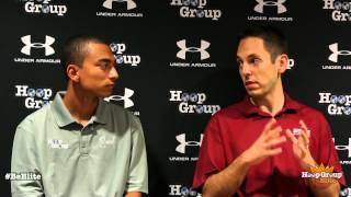 ESPN's Adam Finkelstein sits down for an interview at Hoop Group Elite Session II