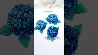 Easy hydrangeas tutorial! #art