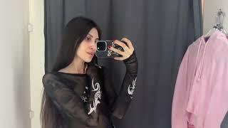 [4K] Transparent Clothes Haul | See Through Clothing Try On