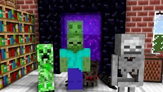 Monster School : GRANNY VS GRANDPA HORROR GAME CHALLENGE - Minecraft Animation