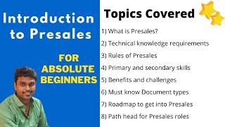 Introduction to IT Presales | Beginners Guide | Basics Overview | Bid Management