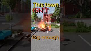 This Town Is Big Enough For The 2 Of Us #beamng #beam #beamngdrive #funny #crash #american #yt