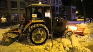 MTZ-80 "Belarus" tractor wit snow plow