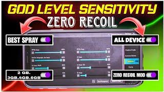 Pro PlayerSensitivity BGMI‼️ZERO RECOIL Low-End Device Sensitivity Setting Bgmi Best Sensitivity