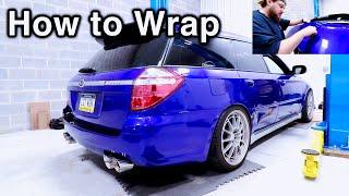 How to Wrap A Car [3M Color Shift Vinyl Wrapping Subaru Legacy GT]