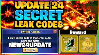 UPDATE 24 SECRETS & FREE DEVIL FRUIT CODES In Roblox Blox Fruits