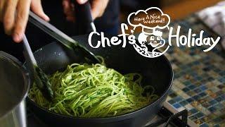 パスタのプロが教えるバジルたっぷり「ジェノベーゼ」の作り方：How to Make Spaghetti all'Genovese | Chef’s Holiday