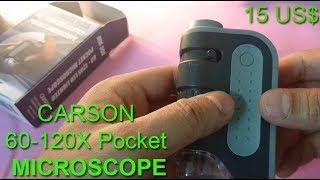 Carson Pocket Sized Portable Miscoscope 60-120X