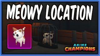 FIND MEOWY For A FREE UNIVERSAL MYTHIC SKIN! | Anime Champions | Update 5