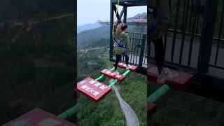Bungee Jumping With Rope In Beautiful Place:Asmr Bungee Jumping#travel#funny