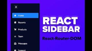 React Sidebar Navigation Menu Tutorial - React JS projects 2022