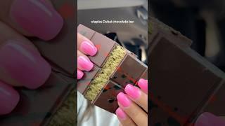 Dubai Chocolate ASMR SATISFYING  #dubaichocolate #yummy #dubaichocolatebar #viral #yum #asmrfood