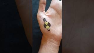 DIY tattoo black and gold ink  #shorts #ytshorts #art #tattoo #viralvideo