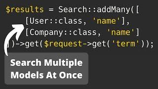 Laravel Cross Eloquent Search: Package for Multi Search