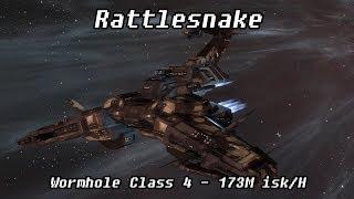 EVE Online - Class 4 Wormhole Frontier Barracks Ratting(T1 fit Rattlesnake)