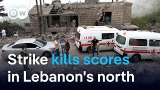 At least 21 killed in Israeli strike on village in northern Lebanon | DW News