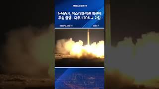 뉴욕증시, 이스라엘·이란 확전에 투심 급랭…다우 1.79%↓ 마감
