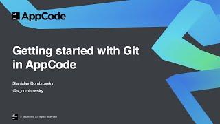 Getting started with Git in AppCode