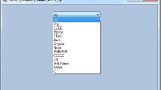 VB.NET - How To Populate ComboBox From SQL Server Database Values In Visual Basic .Net [with code]