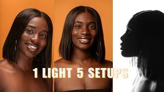 5 Essential Studio Lighting Setups for Beginners using 1 Light