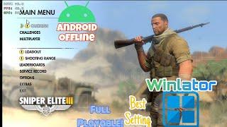 Sniper Elite 3 | WINLATOR | Test On Snapdragon 845+Setting!!