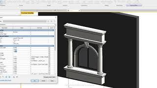 Parametric Arched Revit window Family