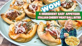 CHEESY ITALIAN MEATBALL BITES 4 Ingredient Appetizer