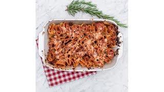 Oven Baked Paccheri With Courgette and Tomato Sauce