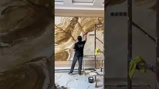 MARBLE PAINTING WALL DESIGN #interior #bathroom #floortiles #tiledesign #kitchen #walltiles #marble