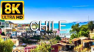 FLYING OVER CHILE 8K | Amazing beautiful natural landscape with relaxing music | 8K ULTRA HD VIDEO