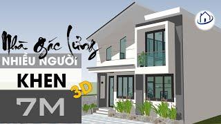 Mẫu Nhà Gác Lửng Ai Cũng Muốn Xây | 7 Mét Cực đẹp Hiện đại |SAH design