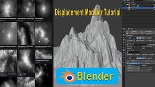 How To Make  Mountain In Blender 2.82/Displacement modifier tutorial in blender