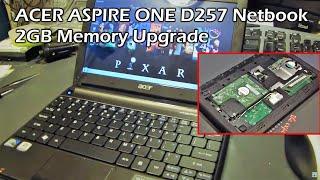 ACER ASPIRE ONE D257 Netbook 2GB Memory Upgrade and Keyboard Swap