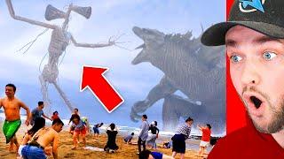 Reacting to SIREN HEAD vs GODZILLA! (IN REAL LIFE)