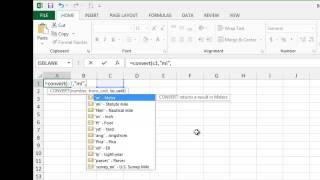 How to Convert Measurements in Microsoft Excel