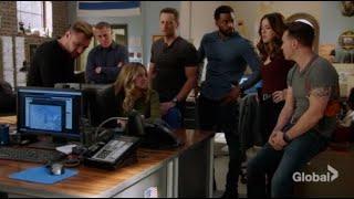 Team go over details / Jay realising he's leaning on Hailey's chair I Chicago P.D 6.05