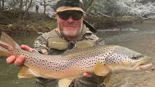 Catching Big Winter Browns on Streamer & Spinner (2023) #fishing #streamer #troutfishing