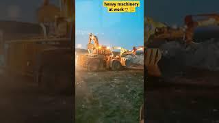 heavy machinery at work