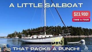 A Little SAILBOAT that Packs a BIG Punch! At $23,900 this Pacific Seacraft Orion is ready now! TOUR!